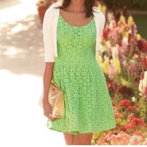 Lilly Pulitzer Fit and Flare Dress Green Sz 6